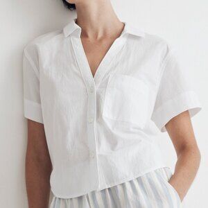 Madewell Y-Neck Button up Shirt